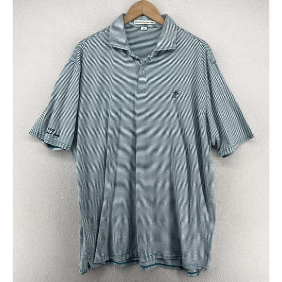 BEDFORD GOLF TENNIS CLUB Shirt Mens 2XL HOLDERNESS BOURNE Golf Polo Striped Gray - Picture 2 of 14